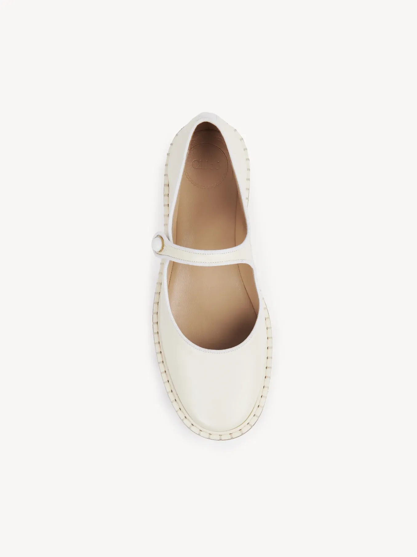 Ballerines Et Escarpins-Chloé Ballerines Mary Jane Rubie Cloudy White