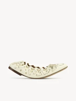 Ballerines Et Escarpins-Chloé Ballerines Oracia Eggshell