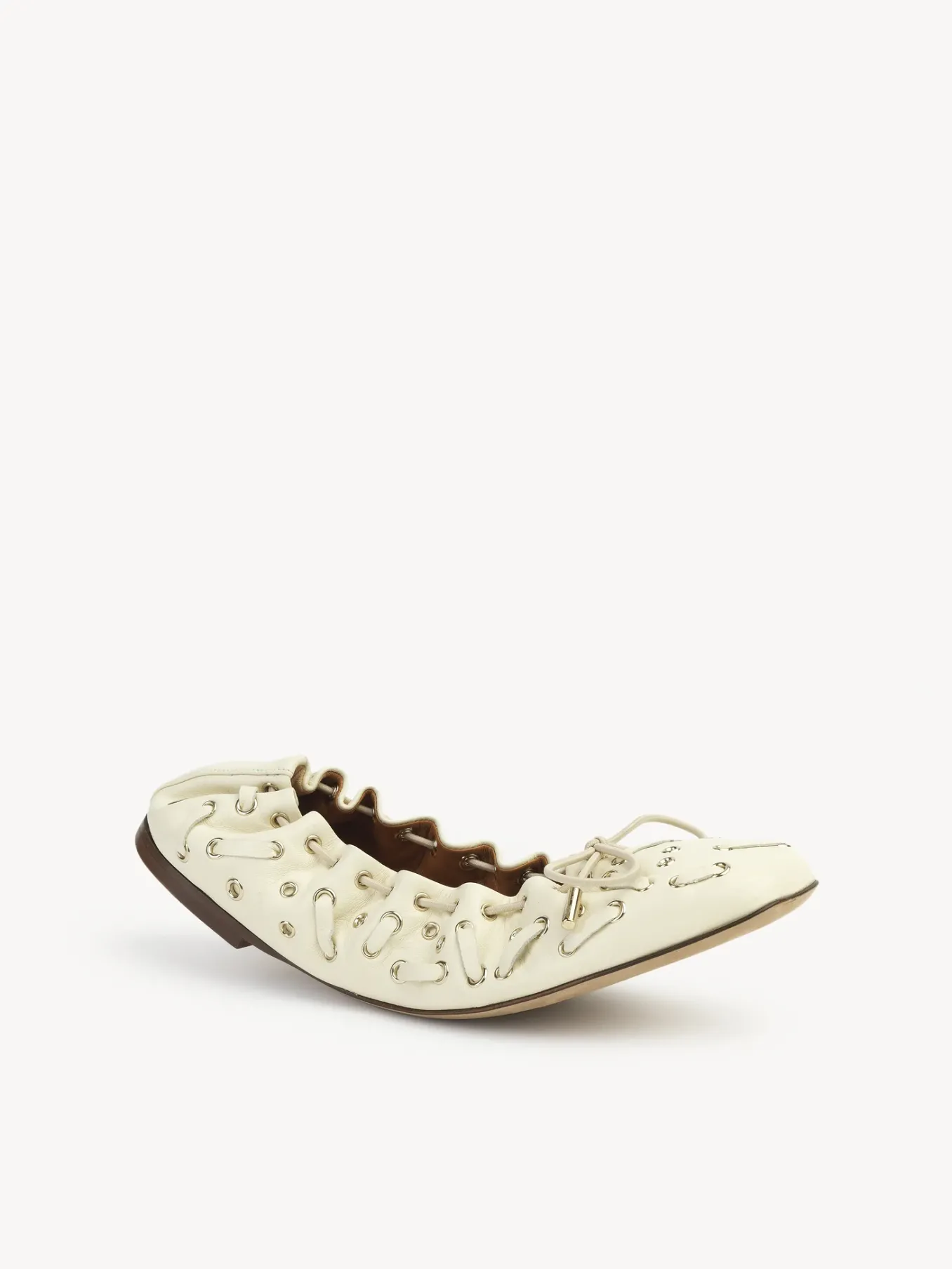 Ballerines Et Escarpins-Chloé Ballerines Oracia Eggshell