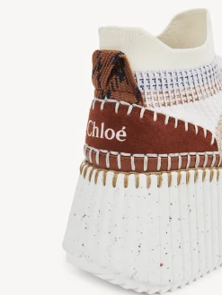 Baskets-Chloé Baskets Compensees Nama Red Sand