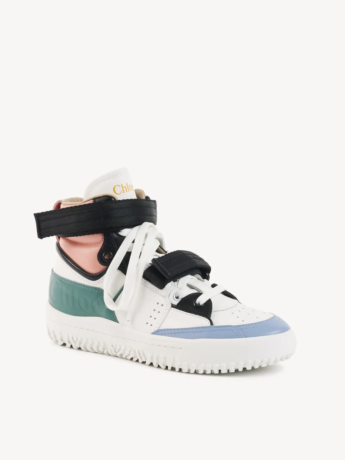 Baskets-Chloé Baskets Franckie Pink - Green 1