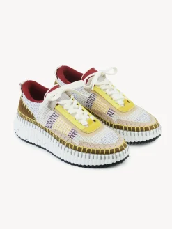 Baskets-Chloé Baskets Nama Light Khaki