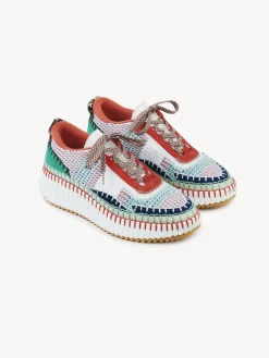 Baskets-Chloé Baskets Nama Green - Orange 1