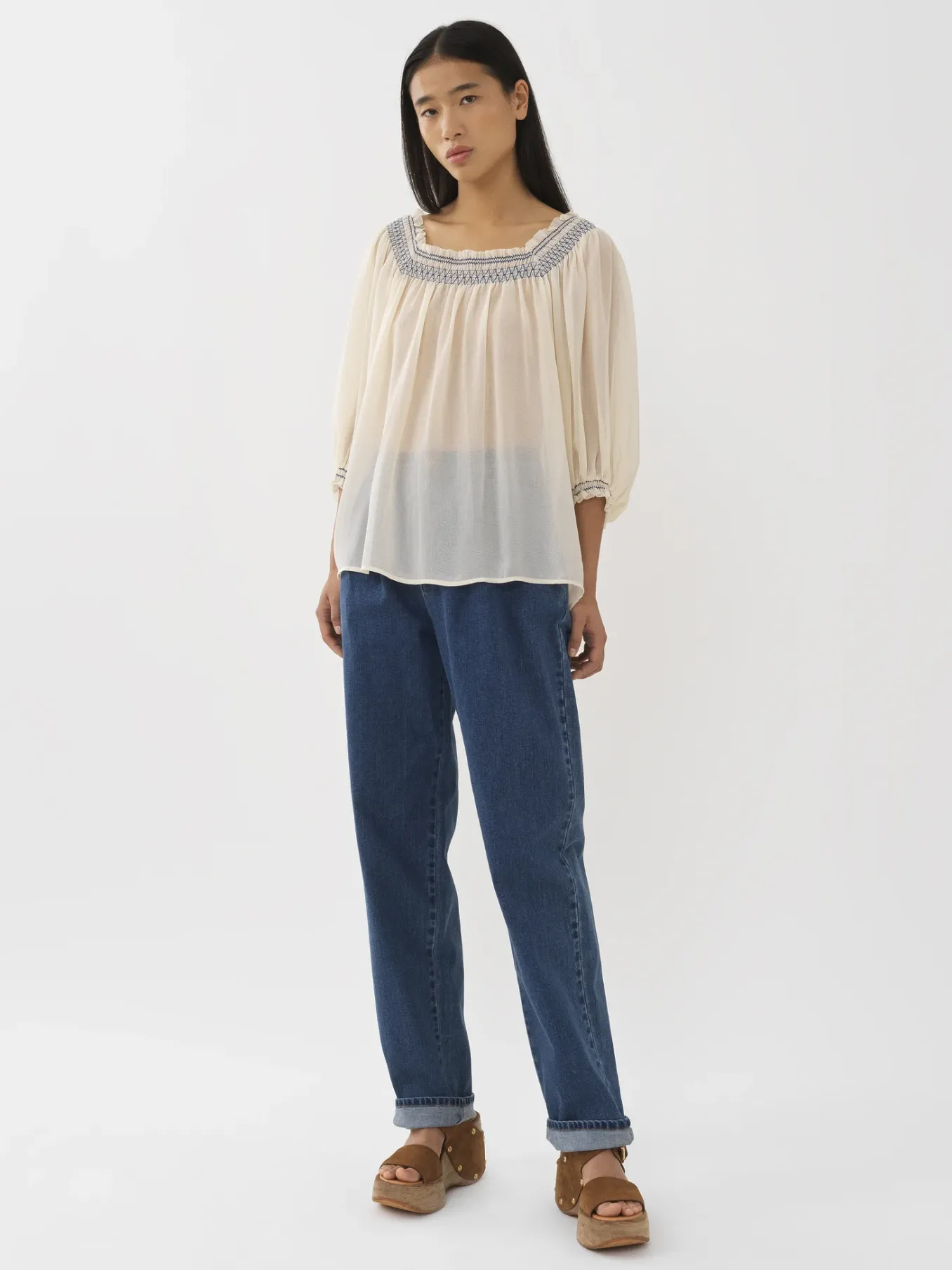 Vêtements-Chloé Blouse Epaules Nues Antique White