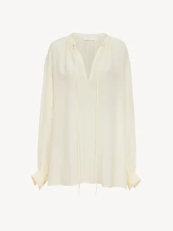 Tops Et Blouses-Chloé Blouse Froncee Buttercream