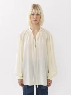 Tops Et Blouses-Chloé Blouse Froncee Buttercream