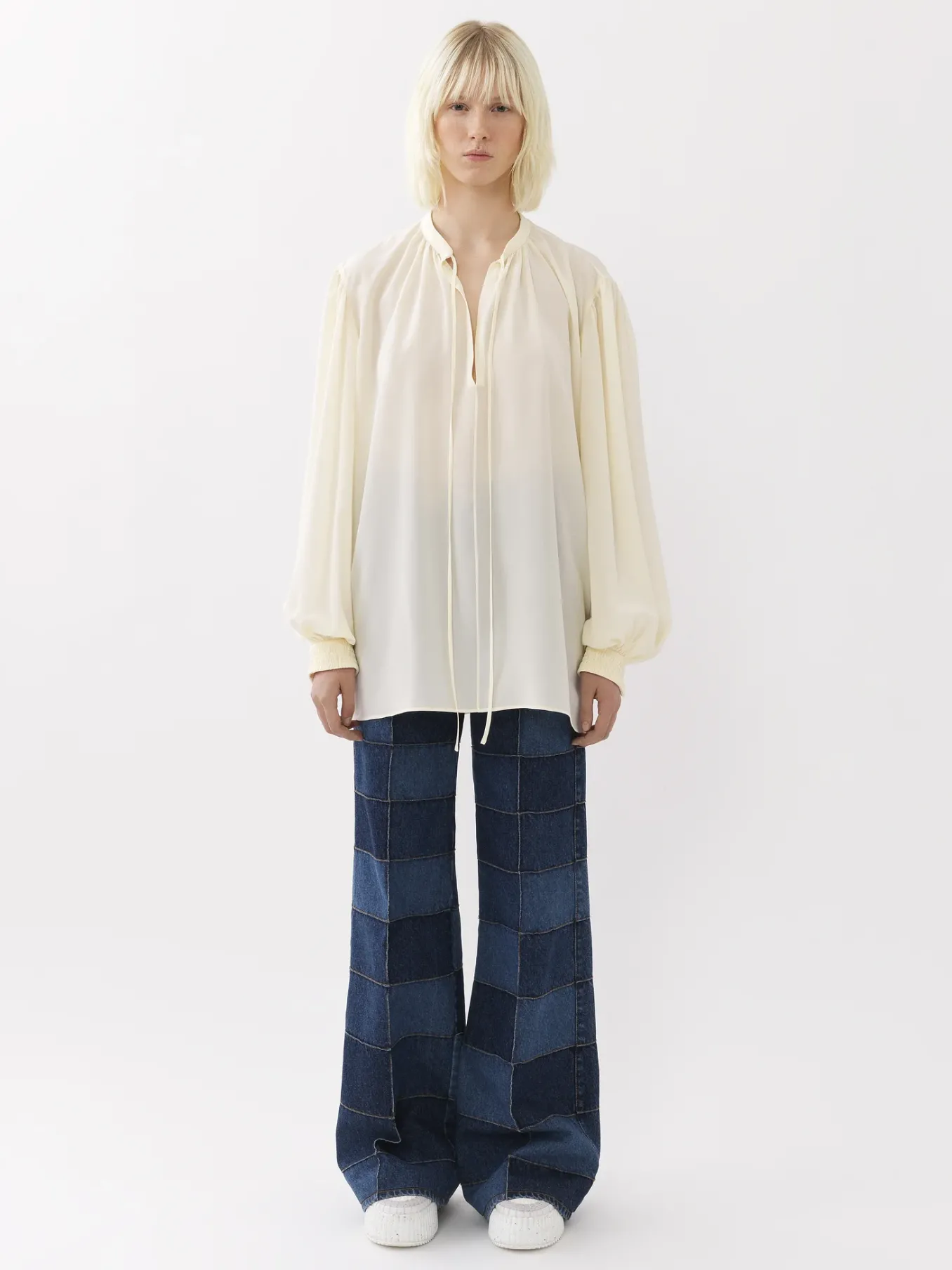 Tops Et Blouses-Chloé Blouse Froncee Buttercream