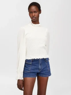 Vêtements-Chloé Blouse Victorienne Cloudy White