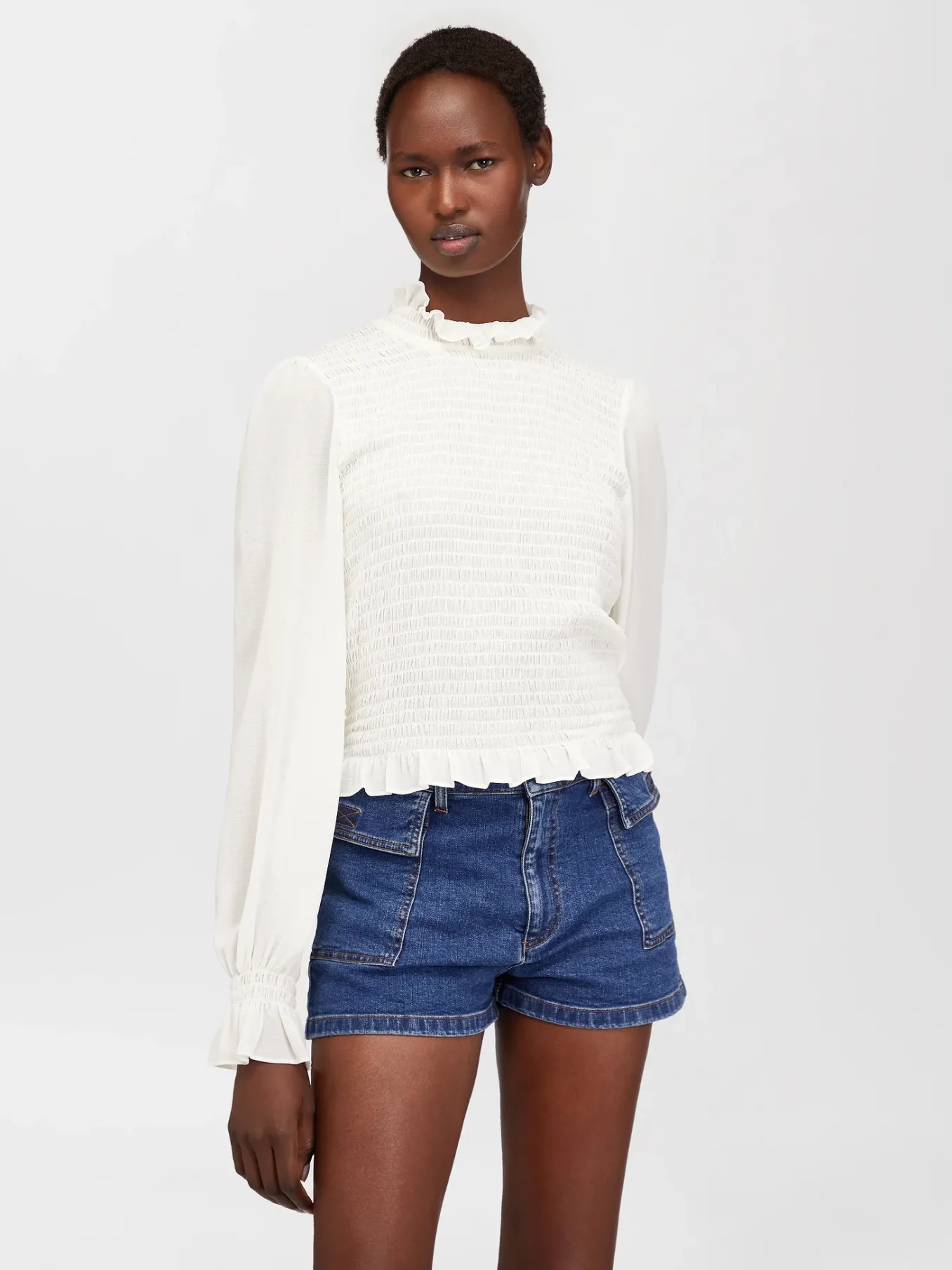 Vêtements-Chloé Blouse Victorienne Cloudy White