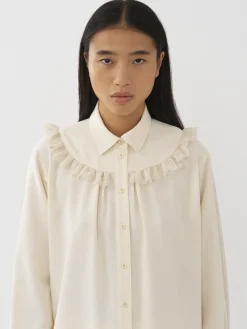 Vêtements-Chloé Blouse Volantee Light Ivory