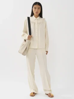Vêtements-Chloé Blouse Volantee Light Ivory