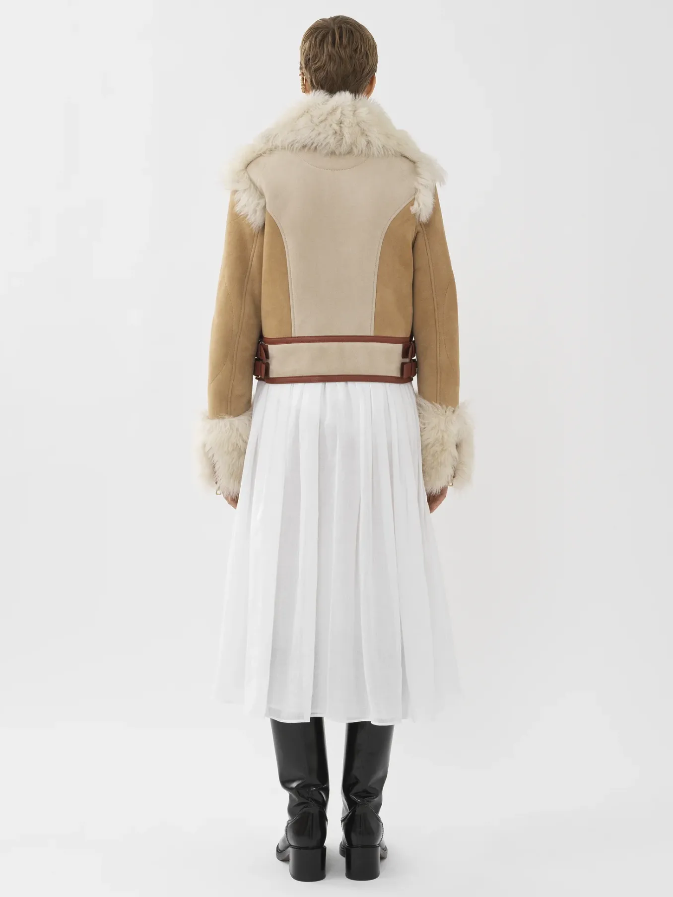 Vestes-Chloé Blouson Aviateur Soft Tan