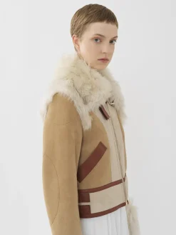 Vestes-Chloé Blouson Aviateur Soft Tan
