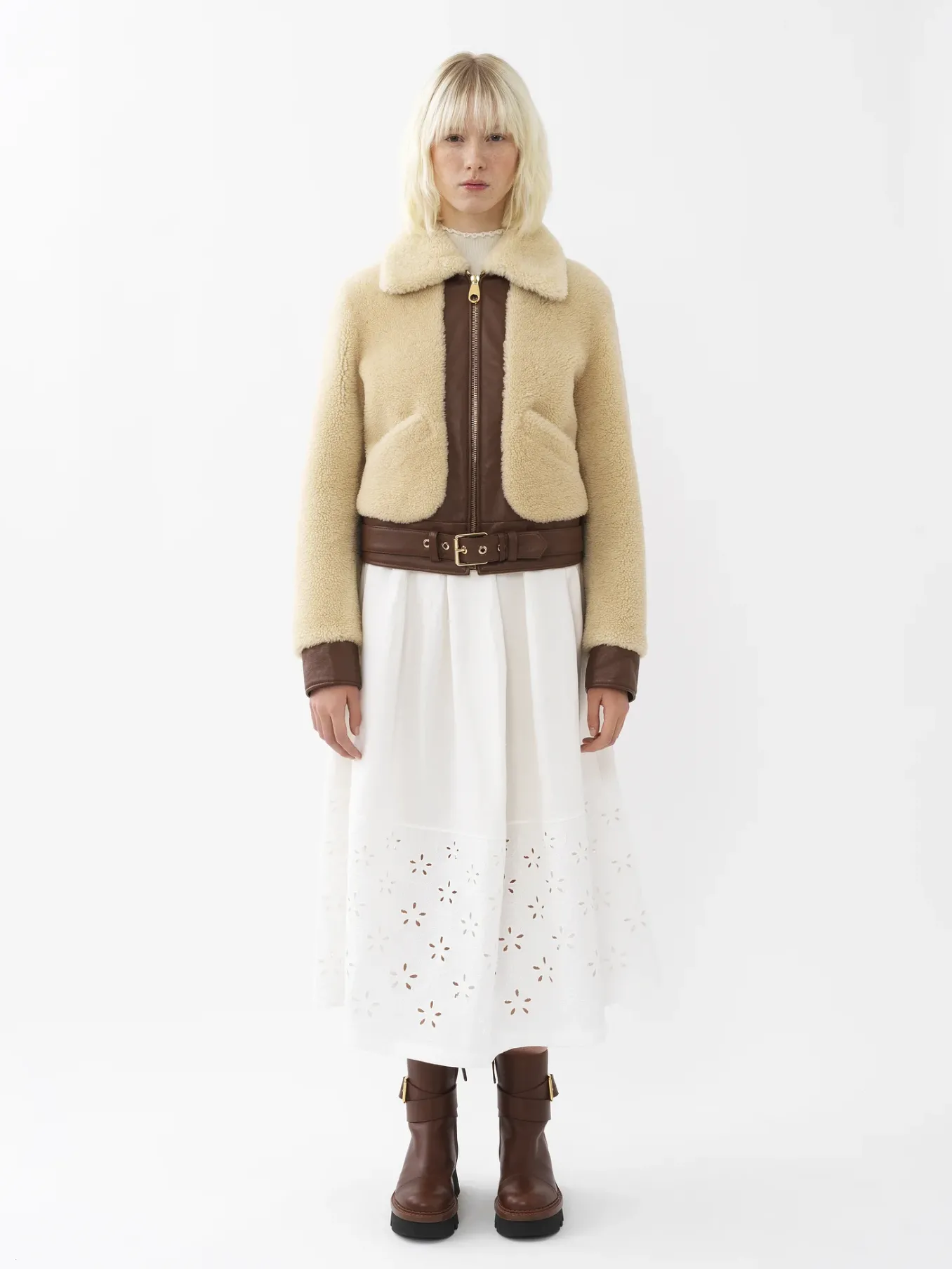 Vestes-Chloé Blouson Court Whisper White