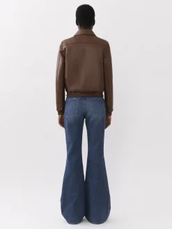 Vestes-Chloé Blouson Court Dark Chesnut