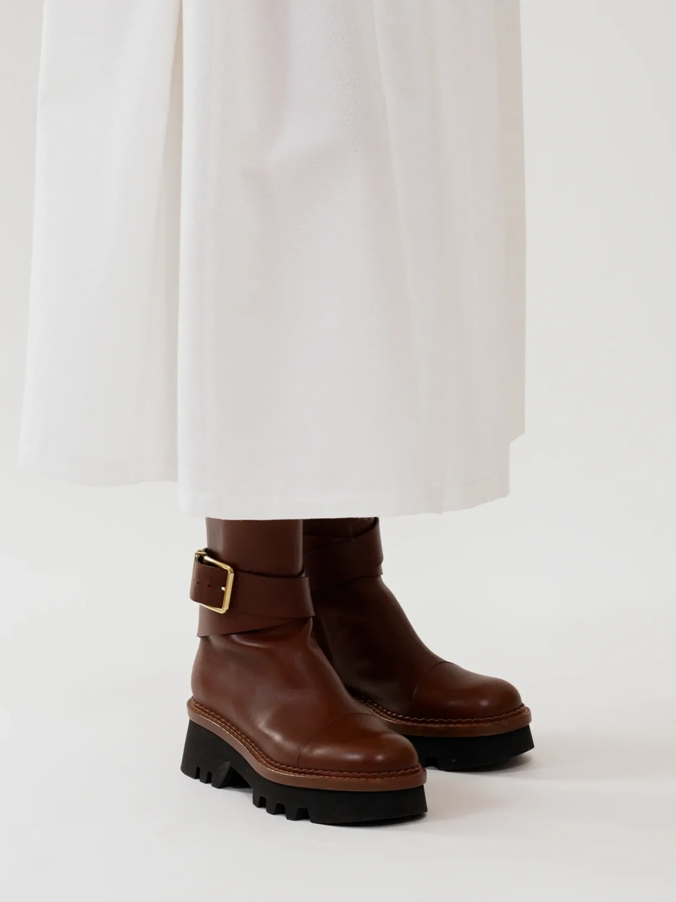 Bottes Et Bottines-Chloé Bottines A Boucle Owena Brunet Brown