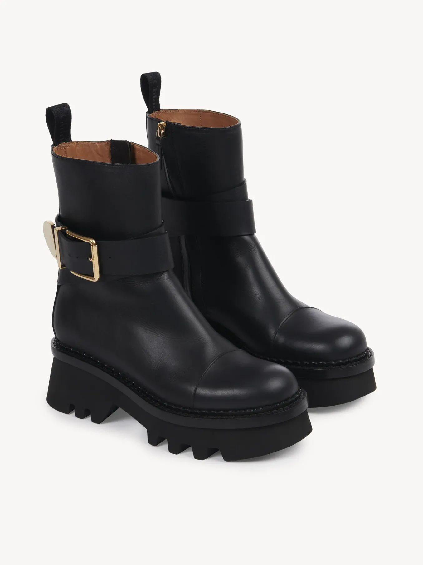 Bottes Et Bottines-Chloé Bottines A Boucle Owena Noir