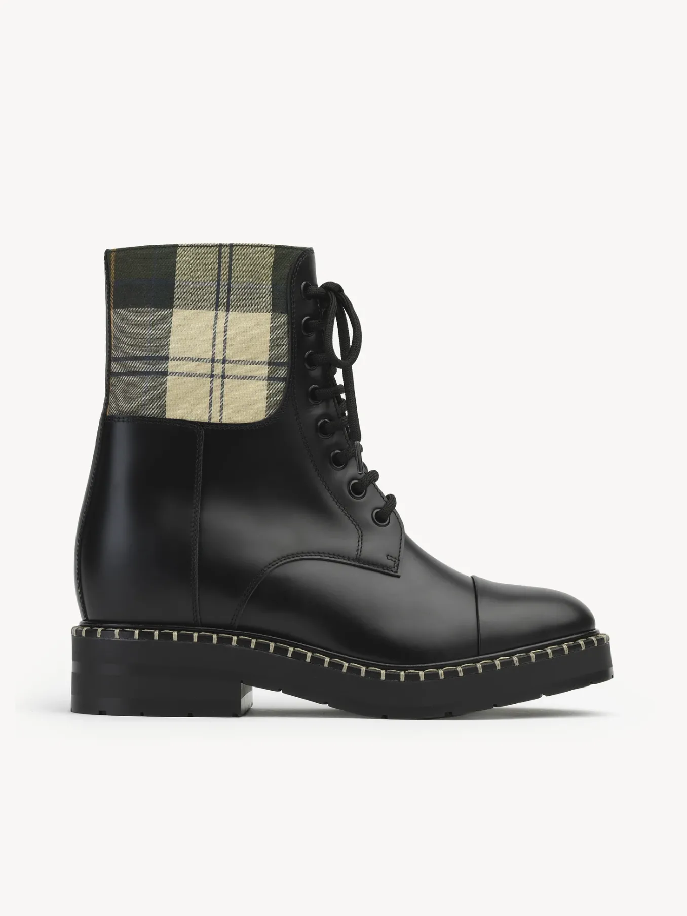 Bottes Et Bottines-Chloé Bottines A Lacets Noua Barbour Pour Chloe Noir