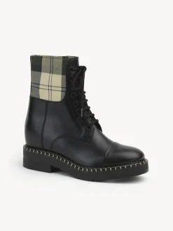 Bottes Et Bottines-Chloé Bottines A Lacets Noua Barbour Pour Chloe Noir