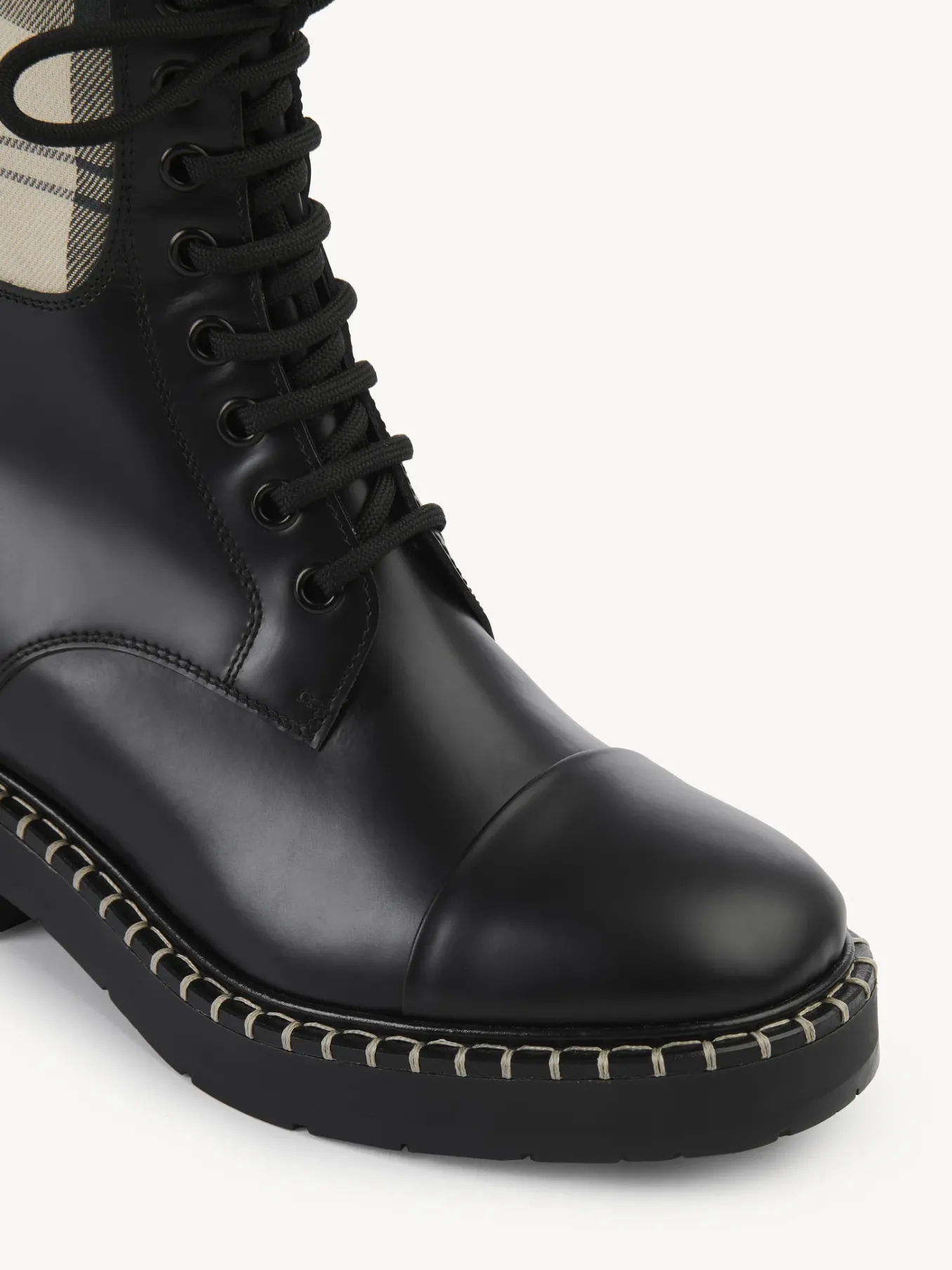 Bottes Et Bottines-Chloé Bottines A Lacets Noua Barbour Pour Chloe Noir