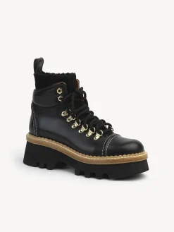 Bottes Et Bottines-Chloé Bottines A Lacets Owena Noir