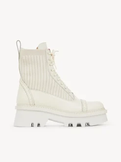 Bottes Et Bottines-Chloé Bottines A Lacets Owena Cloudy White