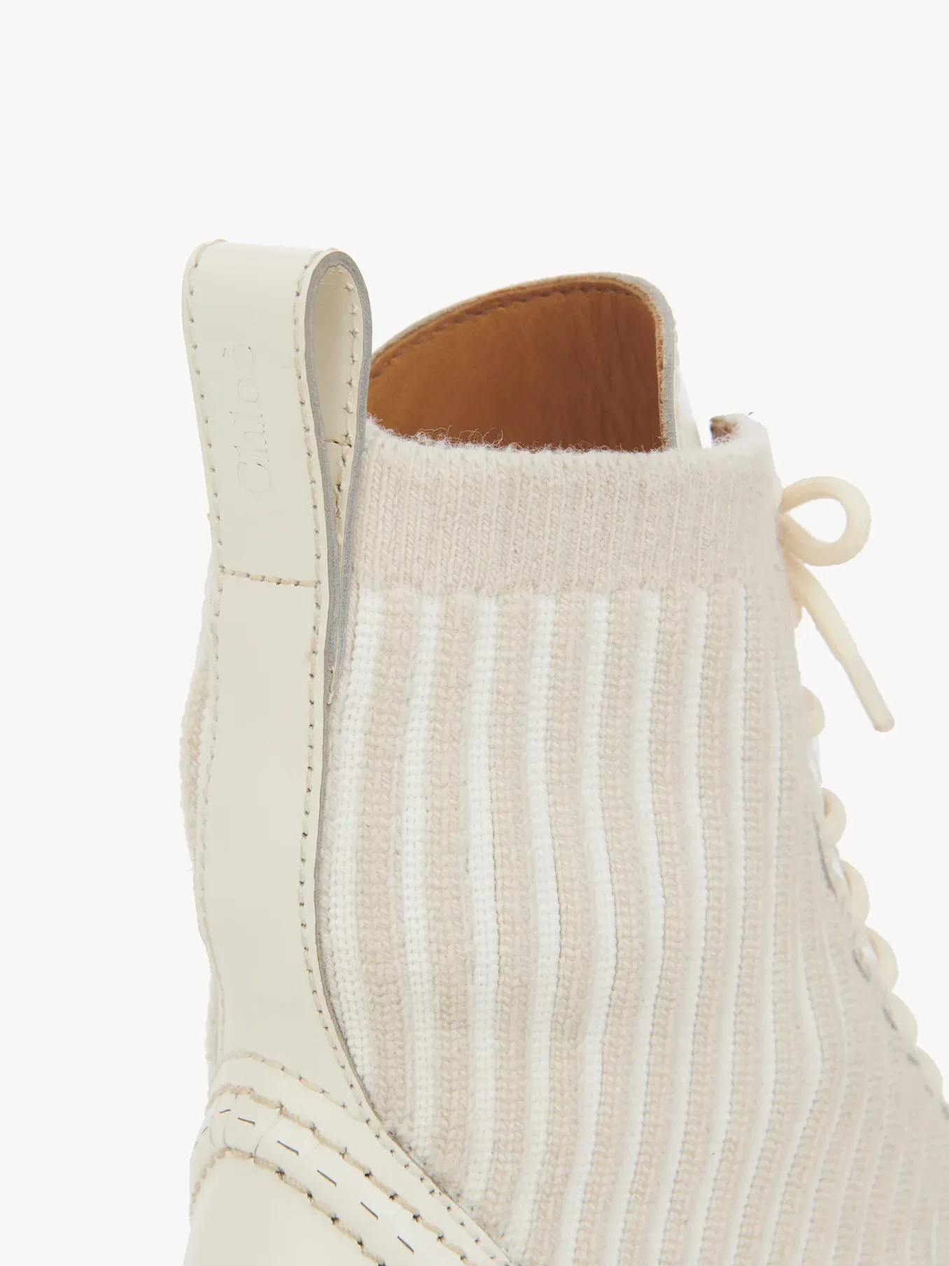 Bottes Et Bottines-Chloé Bottines A Lacets Owena Cloudy White