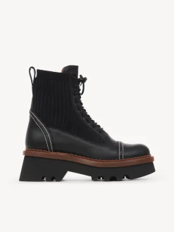 Bottes Et Bottines-Chloé Bottines A Lacets Owena Noir