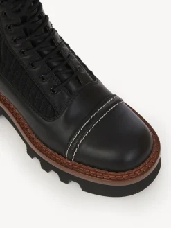 Bottes Et Bottines-Chloé Bottines A Lacets Owena Noir