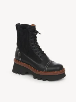 Bottes Et Bottines-Chloé Bottines A Lacets Owena Noir