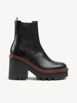 Bottes Et Bottines-Chloé Bottines Chelsea A Talon Owena Noir