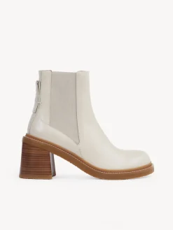 Bottes Et Bottines-Chloé Bottines Chelsea A Talon Bonni Gesso
