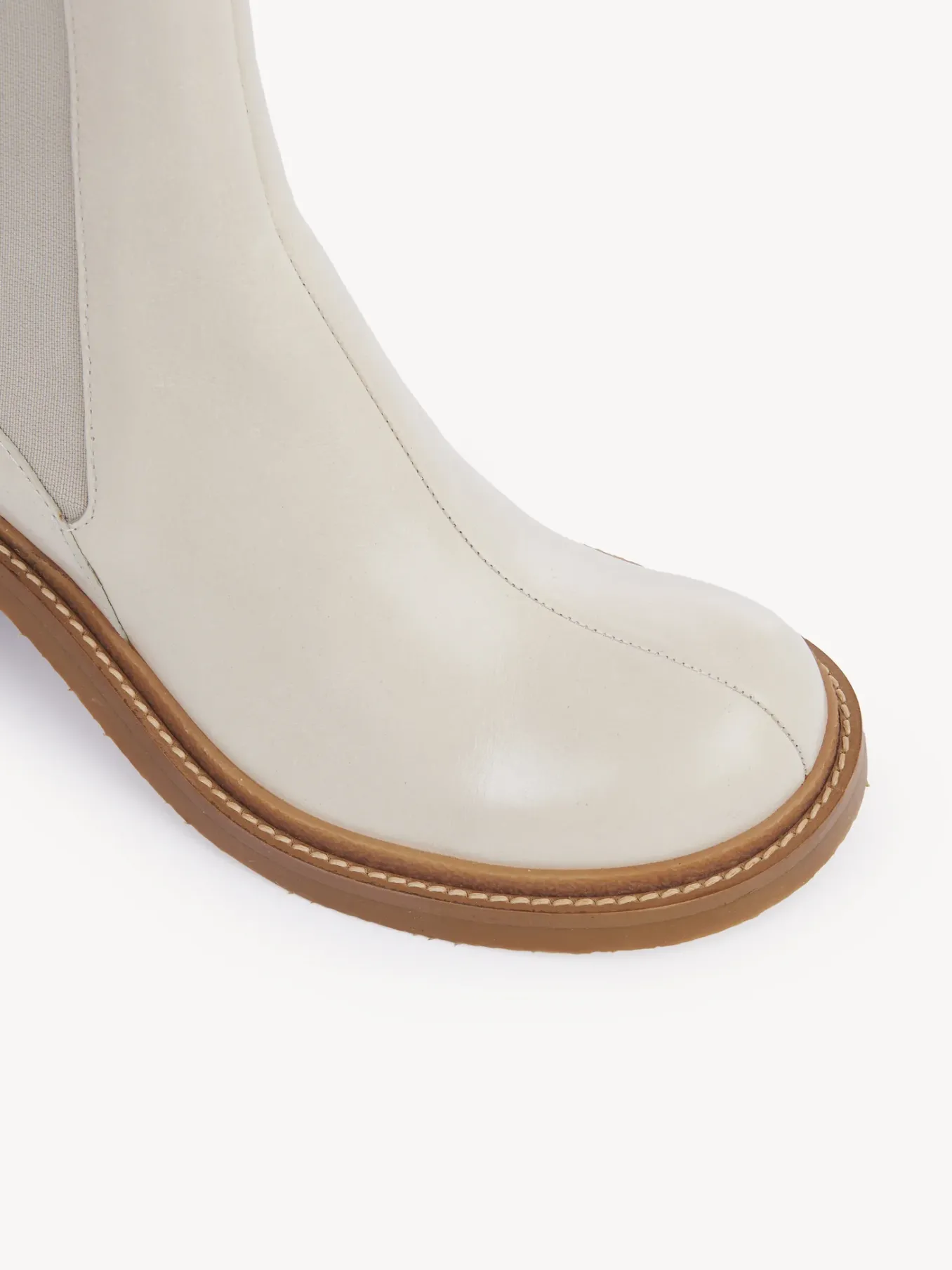 Bottes Et Bottines-Chloé Bottines Chelsea A Talon Bonni Gesso
