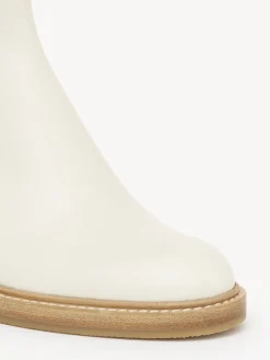 Bottes Et Bottines-Chloé Bottines Chelsea Mallo Eggshell