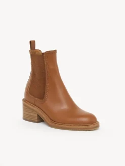 Bottes Et Bottines-Chloé Bottines Chelsea Mallo Luminous Ochre