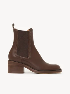 Bottes Et Bottines-Chloé Bottines Chelsea Mallo Brunet Brown