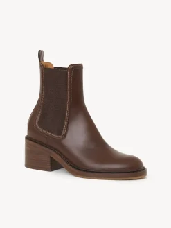 Bottes Et Bottines-Chloé Bottines Chelsea Mallo Brunet Brown
