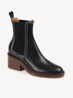 Bottes Et Bottines-Chloé Bottines Chelsea Mallo Noir