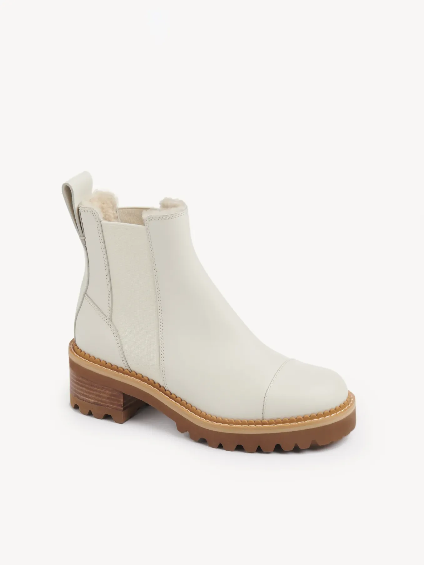 Bottes Et Bottines-Chloé Bottines Chelsea Mallory Gesso