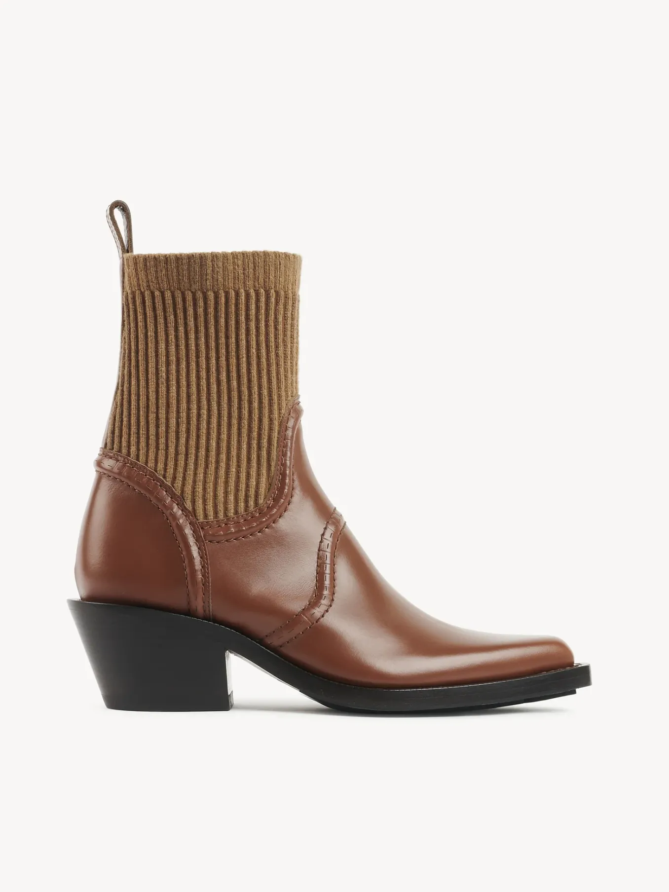 Bottes Et Bottines-Chloé Bottines Texanes Effet Chaussette Nellie Ochre Delight