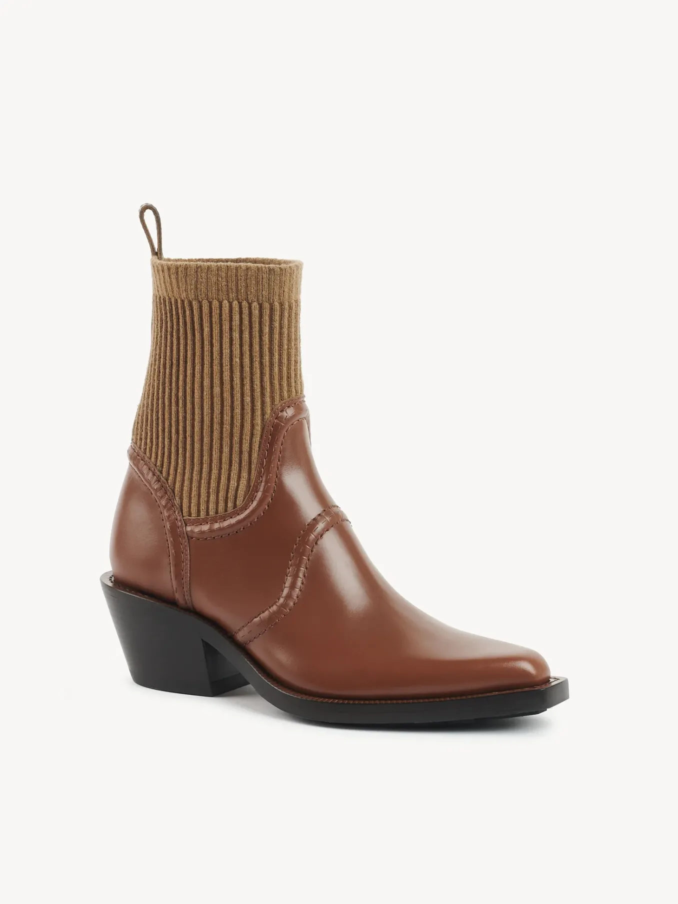 Bottes Et Bottines-Chloé Bottines Texanes Effet Chaussette Nellie Ochre Delight