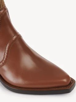 Bottes Et Bottines-Chloé Bottines Texanes Effet Chaussette Nellie Ochre Delight