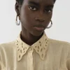 Bijoux-Chloé Boucles D'Oreilles Creoles Maura Blanc