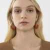 Bijoux-Chloé Boucles D'Oreilles Creoles Maura Henna Orange
