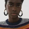 Bijoux-Chloé Boucles D'Oreilles Creoles Larges Maura Noir