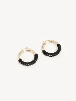 Bijoux-Chloé Boucles D'Oreilles Creoles Maura Noir