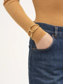 Bijoux-Chloé Bracelet Manchette Marcie Gold Color