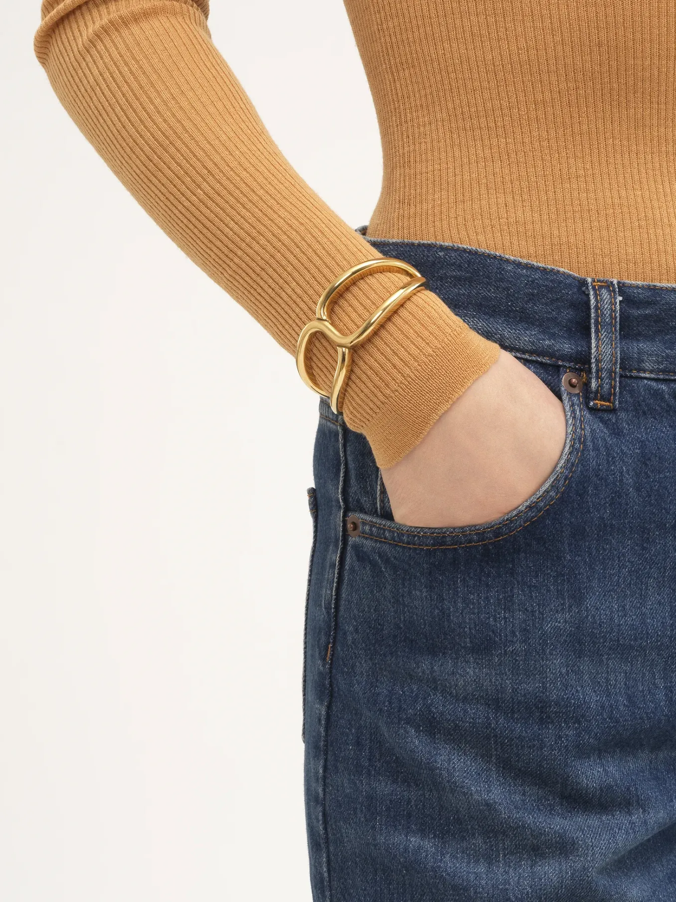 Bijoux-Chloé Bracelet Manchette Marcie Gold Color