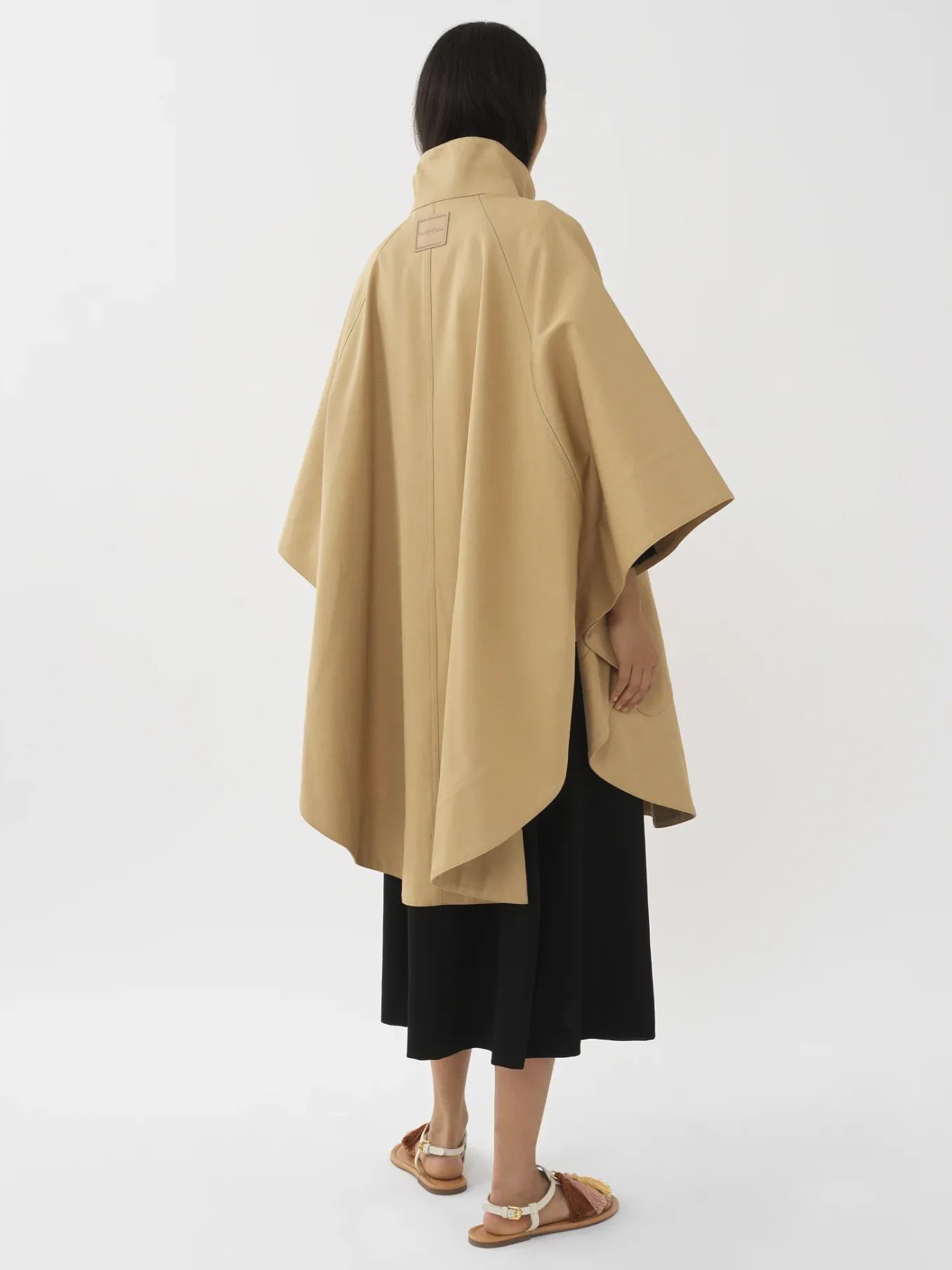 Vêtements-Chloé Cape A Simple Boutonnage Jungle Brown