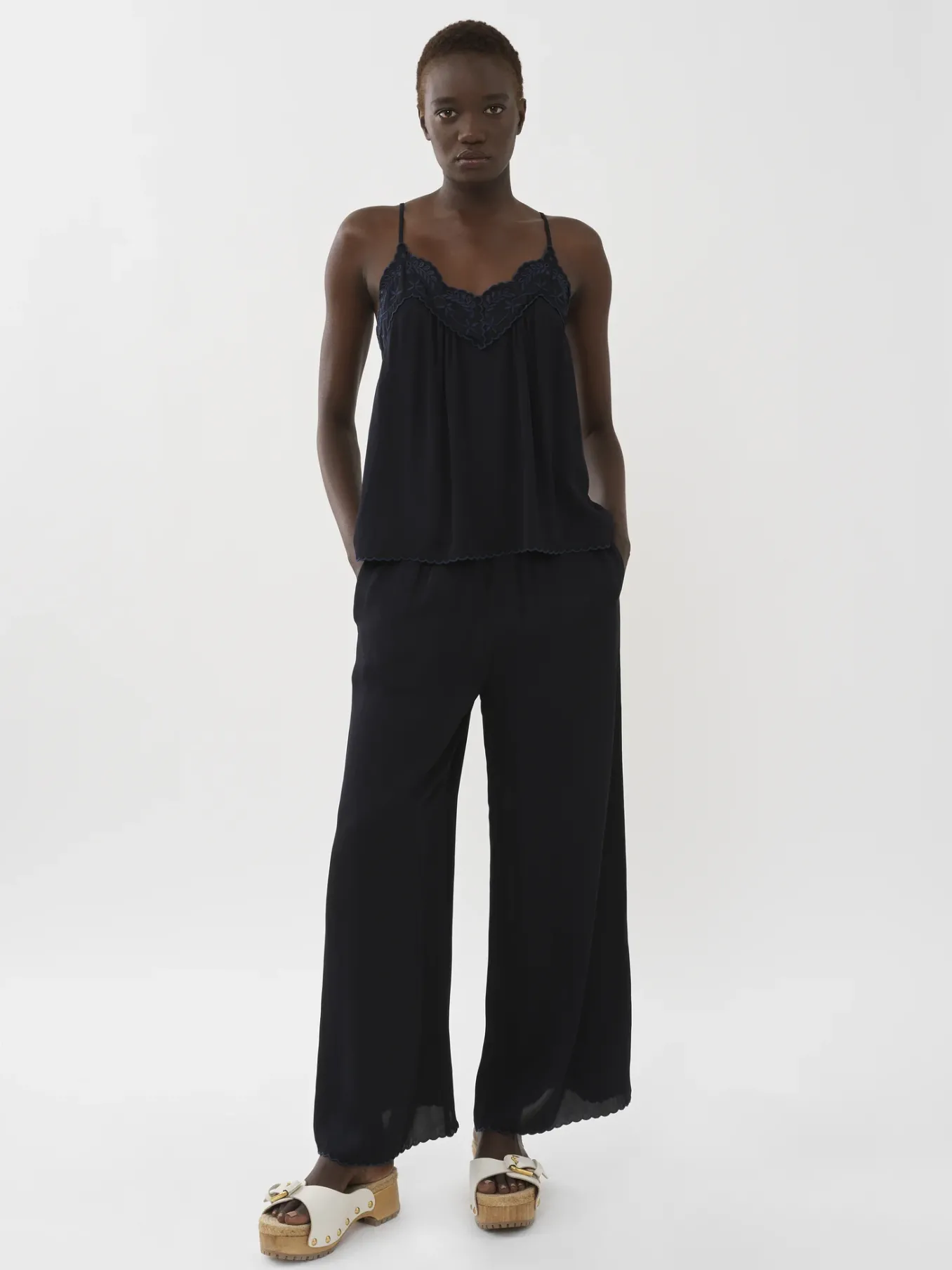 Vêtements-Chloé Caraco Ink Navy